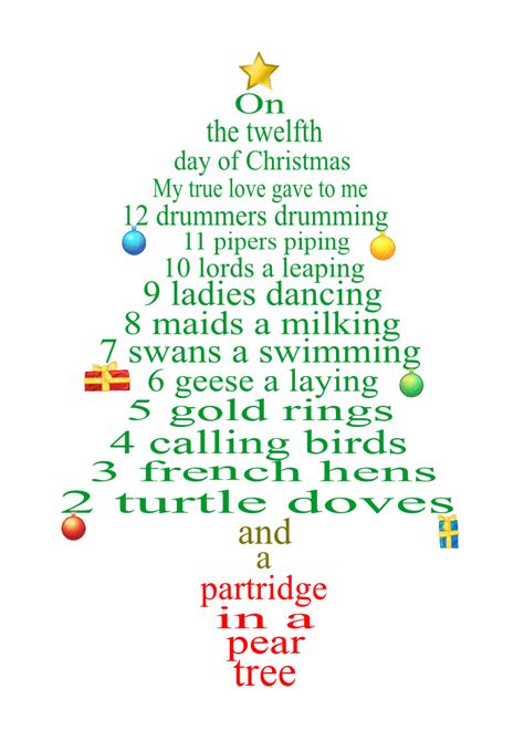 the 12 days of christmas lyrics